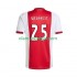 Camisola AFC Ajax Wout Weghorst 25 Homem Equipamento Primeiro 2025-2026 Manga Curta